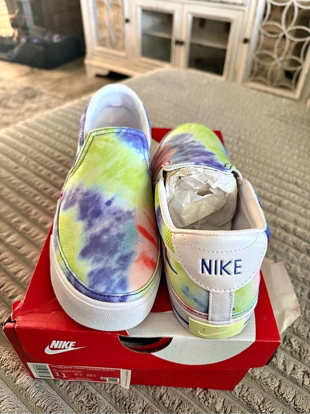 Nike Court Legacy SLP PT Tie-Dye Sneakers US 11